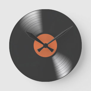 Vinyl Record Runde Wanduhr