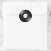 Vinyl Record Runder Aufkleber (Tasche)