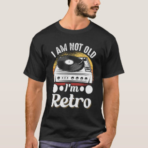 Vinyl Record Sammlung ich bin nicht alt im Retro T-Shirt