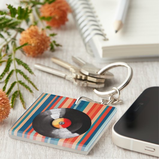 Vinyl Record Schlüsselanhänger (Vorderseite rechts)