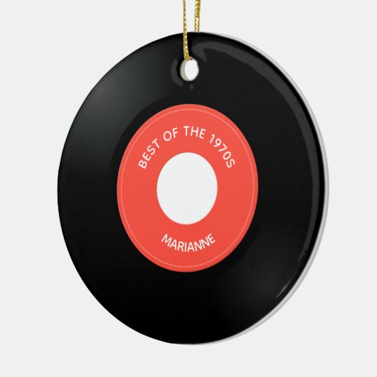 Vinyl Record Single "45" Design Keramik Ornament (Links)