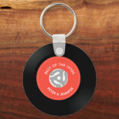 Vinyl Record Single "45" Design Schlüsselanhänger (Rückseite)