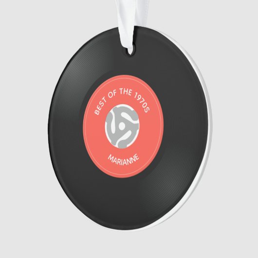 Vinyl Record Single 45pm Design Akrylverzierung Ornament (Vorderseite)