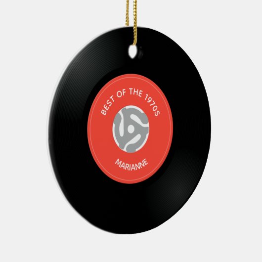 Vinyl Record Single 45pm Design Keramik Ornament (Rechts)