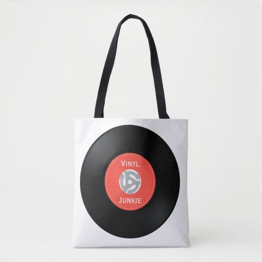 Vinyl Record Single 45RPM Design Tote Bag Tasche (Vorderseite)