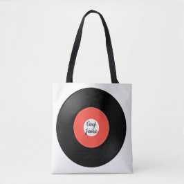 Vinyl Record Single 45RPM Design Tote Bag Tasche