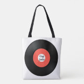 Vinyl Record Single 45RPM Design Tote Bag Tasche (Rückseite)