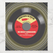 Vinyl record Single personalisiert hausgemacht Weinetikett (Einzelnes Label)