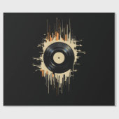 Vinyl Record Splash Geschenkpapier (Flach)