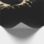 Vinyl Record Splash Geschenkpapier (Ecke)