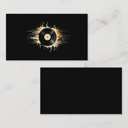 Vinyl Record Splash Visitenkarte (Vorne/Hinten)