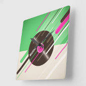 Vinyl Record Square Wall Uhr