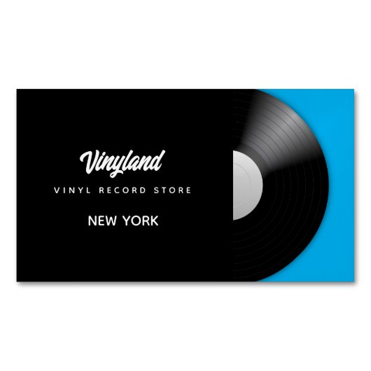 Vinyl Record Store Magnetische Visitenkarte (Vorderseite)