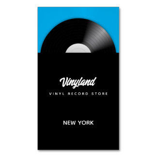 Vinyl Record Store Magnetische Visitenkarte