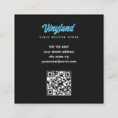 Vinyl Record Store Quadratische Visitenkarte (Rückseite)