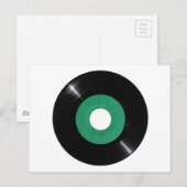 Vinyl Record transparent PNG Postkarte (Vorne/Hinten)