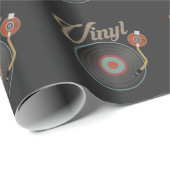 Vinyl Record Turntable Style Music Retro Record DJ Geschenkpapier (Rolleneckpunkt)