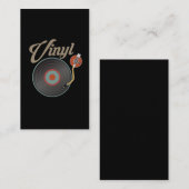 Vinyl Record Turntable Style Music Retro Record DJ Visitenkarte (Vorne/Hinten)
