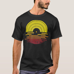 Vinyl Record Vintag Retro Sunset Music DJ T-Shirt