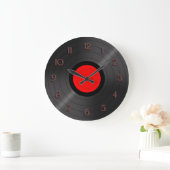 Vinyl Record Wall Clock Große Wanduhr (Zuhause)