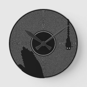Vinyl Record Wall Clock Runde Wanduhr