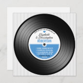 Vinyl Record Wedding Celebration Einladung (Vorne/Hinten)