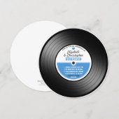 Vinyl Record Wedding Celebration Einladung (Vorne/Hinten)