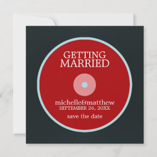 Vinyl Record Wedding Save the Date