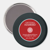 Vinyl Record Wedding Save the Date Magnet (Vorderseite/Rückseite)