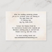 Vinyl Record Wedding Timeline Enclosure Card Begleitkarte (Rückseite)