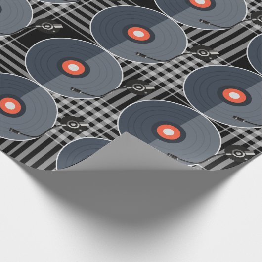 Vinyl Record Wrapping Paper Geschenkpapier (Ecke)