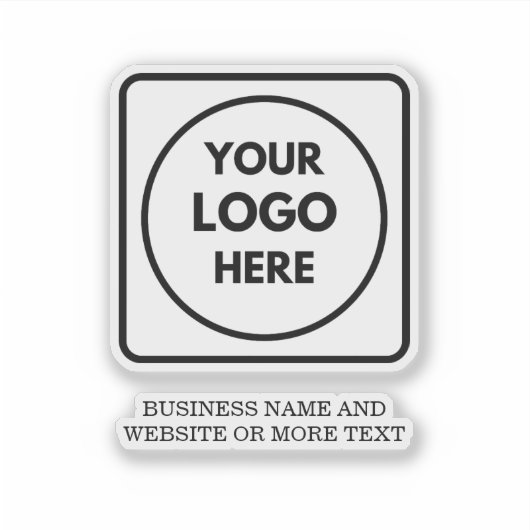 Vinyl Rectangle Logo Text Business QR label (Vorderseite)