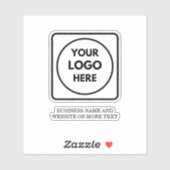 Vinyl Rectangle Logo Text Business QR label (Blatt)