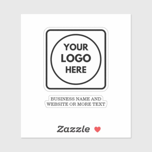 Vinyl Rectangle Logo Text Business QR label (Blatt)