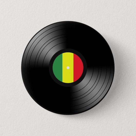 Vinyl-Reggae Button (Vorderseite)