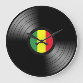 Vinyl reggae große wanduhr