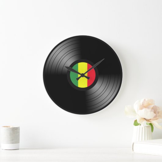 Vinyl reggae große wanduhr (Zuhause)