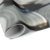 Vinyl Retro Kunststoff alt schwarz Geschenkpapier (Rolleneckpunkt)