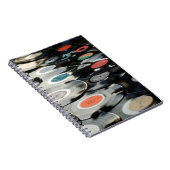 Vinyl Retro Kunststoff alt schwarz Notizblock (Rechte Seite)