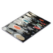 Vinyl Retro Kunststoff alt schwarz Notizblock (Linke Seite)