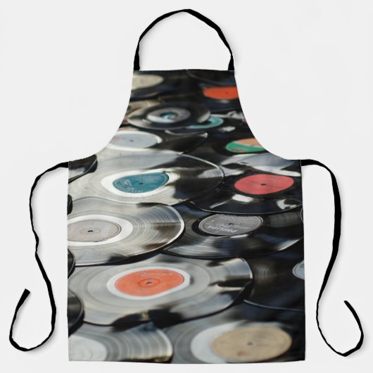Vinyl Retro Kunststoff alt schwarz Schürze (Vorderseite)