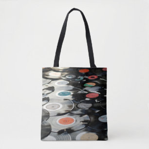 Vinyl Retro Kunststoff alt schwarz Tasche