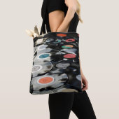 Vinyl Retro Kunststoff alt schwarz Tasche (Von Nahem)