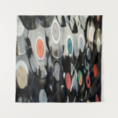 Vinyl Retro Kunststoff alt schwarz Wandteppich (Vorderseite (Horizontal))