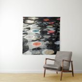 Vinyl Retro Kunststoff alt schwarz Wandteppich (Beispiel)