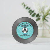 Vinyl Retro Party Einladung (Stehend Vorderseite)