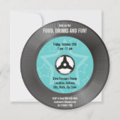 Vinyl Retro Party Einladung (Rückseite)