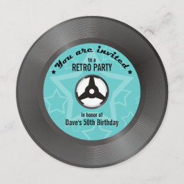 Vinyl Retro Party Einladung