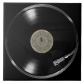 Vinyl-Retro-Schallplattendesign Fliese (Vorderseite)