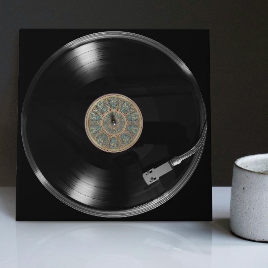 Vinyl-Retro-Schallplattendesign Fliese